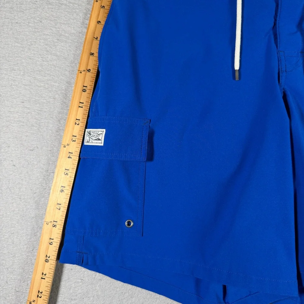 Polo Ralph Lauren Mens Royal Blue Cargo‎ Swim Trunks XL 34 Waist 8 Inseam 12828
